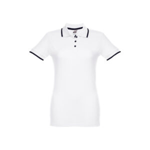 THC ROME WOMEN WH. Polo bicolor para senhora em algodão