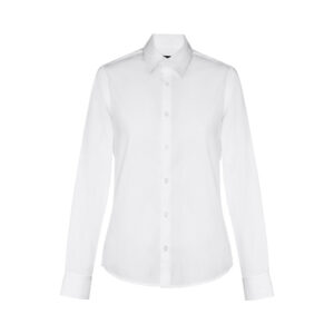 THC PARIS WOMEN WH. Camisa popelina de manga comprida para senhora. Cor branca